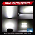 2x 5  120w Flush Mount Cree Led Light Bar Combo Pods Driving Reverse Offroad 4wd