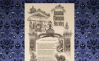 Disneyland Haunted Mansion Holiday Nightmare Before Christmas Scroll Poster