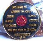 Alcoholics Anonymous Aa 19 Year Red Tri Plate Medallion Coin Chip Token Sobriety