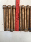 Wood Bobbins Spools Wooden Industrial Style  8  Wood Quills With Staples  Lot-10