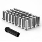  32pcs M14x1 5 Lug Nuts Forado Suburban Express Sierra Ram 2500 32pcs Silver
