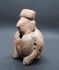 Pre Columbian  Mexico  Colima   Seated Figural Ocarina      big Price Drop     
