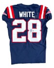 James White Game Used Worn Patriots Nfl Jersey 2021 Signed Auto 2      8              