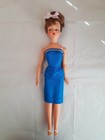 Vintage Ideal 15  Liz Carol Brent Blue Dress Slippers Jointed 1960s Original 
