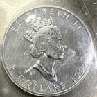 1992 Canada Elizabeth Ii 5 Dollars 9999 Silver Maple Leaf 1 Oz Coin  35