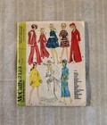 Vintage 60   s Mccall s Pattern 2123 Doll Wardrobe 11 1 2 Dolls Barbie Uncut Rare