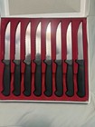 Chef s Secret 8pc 8-1 2  Steak Knife Set Stainless Steel New In Box Opened