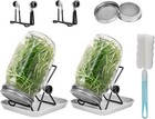 2-piece Sprout Growing Kit  Wide Mouth Quart Jars With Stainless Steel Lids