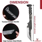 Hunting Camping Outdoor Tanto Full Tang Railroad Spike Knife W  Leather Sheath