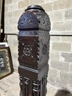   Antique Carved Walnut Newel Post 51 5 Tall   Architectural Salvage  