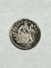 1858 S Liberty Seated Dime 60 000 Minted  Key Date  Worn See Pics description