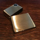 Genuine Zippo Brushed Brass Slashes Windproof Lighter Case Only No Insert box
