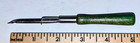 Vintage Rug Hooking Punch Needle Tool W  Green Wooden Handle No 6 Usa