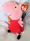 Ty Beanie Baby - Peppa Pig  u s  Version Peppa Pig - 6 Inch  - New With Mint Tag