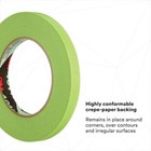 3m 401  Painter s Tape  12 Mm W X 55 M L  6 7 Mil Thick  Green  Rubber
