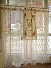 Handmade Vintage Lace Patchwork Curtain Shabby Chic Sheer Window Panel