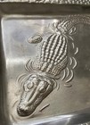 Arthur Court Square Aluminum Tray 12 1 2   Alligator Colletion