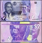 Belize 2 Dollars  2025  P-73  Unc X 10 Pcs