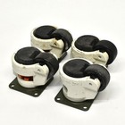  lot Of 4  Foot Master Gd-80 Swivel Leveling Caster  600 Lbs Load  63mm Dia 