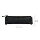 Londo Zippered Genuine Leather Pen And Pencil Case Cosmetic Pouch