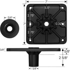 Aluminum Boat Seat Base  7 X7 Inches  Boat Seat Pedestal Base Mount Plate  For 3