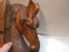 Vintage Large Delux Heavy Duty Handmade Hand Carved Horse Head Figurine Statue