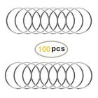 100-pack Split Key Rings  1 Inch 25mm  - Silver Nickel Metal Keychain Rings F   