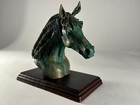 Vtg Horse Head Bust Figure Sculpture Statue Equestrian- Bronze Patina Finish