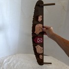Vtg Handmade Primitive Wooden Saws W  Wood Cut Outs Barn  Pigs