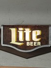 Miller Lite Longhorn Brewery Texas Cow Steer Sign Man Cave Plastic 80s Vtg