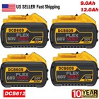 Pair For Dewalt Flexvolt 20v 60v Drill Tools 9ah 12ah Lithium Battery Dcb606 Us