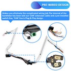 Pre-wired 12  Rise Meat Hook Ape Hanger Handlebar For Harley Street Glide 08-13