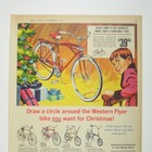 Western Flyer Bikes Christmas Ad Print 1963 Red Sleek Sonic Flyer Bicycle Ad