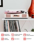 Vinyl Record Player Vintage Wireless Bluetooth Record Player With Stereo Spea   