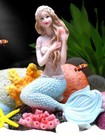 Tall Mermaid Aquarium Decorations Decor Resin Figurine Fish Tank Ornament