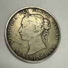 1881 Canada Newfoundland 50 Cent Silver Half Dollar Queen Victoria