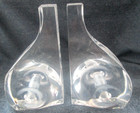 Vintage Pair Astrolite Mid Century Modern Acrylic lucite Bookends  ritts Co L a 