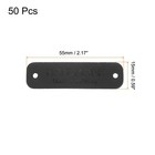 50 Pcs Handmade Leather Labels  Handmade Tags Button 55x15mm  Black