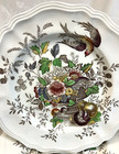 4 Royal Doulton Hampshire Dinner Plates  10 5 8  Fruit In Urn  Bird  Floral  Vgc
