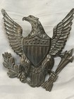 1870   s Silver On Brass Troop H  Eagle Shako Hat Plate W  Post   Letter    b    