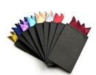 Men s Satin Silk Pre Folded Pocket Square Hankie Hankerchief Solid Color Party B