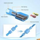 100pcs Nylon Female Male Insulated Spade Wire Connectors Crimp Terminal 16-14awg