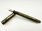 Wahl Eversharp Gold Seal Decoband Os Brazilian Green Fountain Pen F 14k