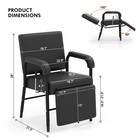 Black Heavy Duty Reclining Shampoo Chair Barber Salon Spa Beauty W legs Support