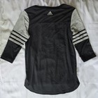 Nwt Black   Grey gray Adidas 3 4-sleeve T-shirt  Sz S