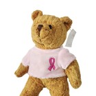 Avon 2001 Breast Cancer Crusade Teddy Bear Pink Ribbon Plush Brown 7 Inch New