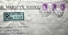 Hong Kong 1959 Ohms Reg Cover To Usa  frank Qeii 2  Strip 3  6  Rate  rn e7262