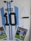Lionel Messi Autographed   Framed  10 Argentina Jersey Icons Certification