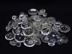 59 Antique Clear Glass Buttons Various Shapes Sizes Designs Up To 1-1 8 