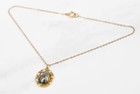 14k Yellow Gold 9  Anklet With Scroll Bezel   Porcelain Roman Soldier Charm 1 7g